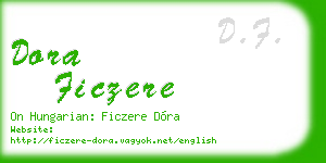 dora ficzere business card